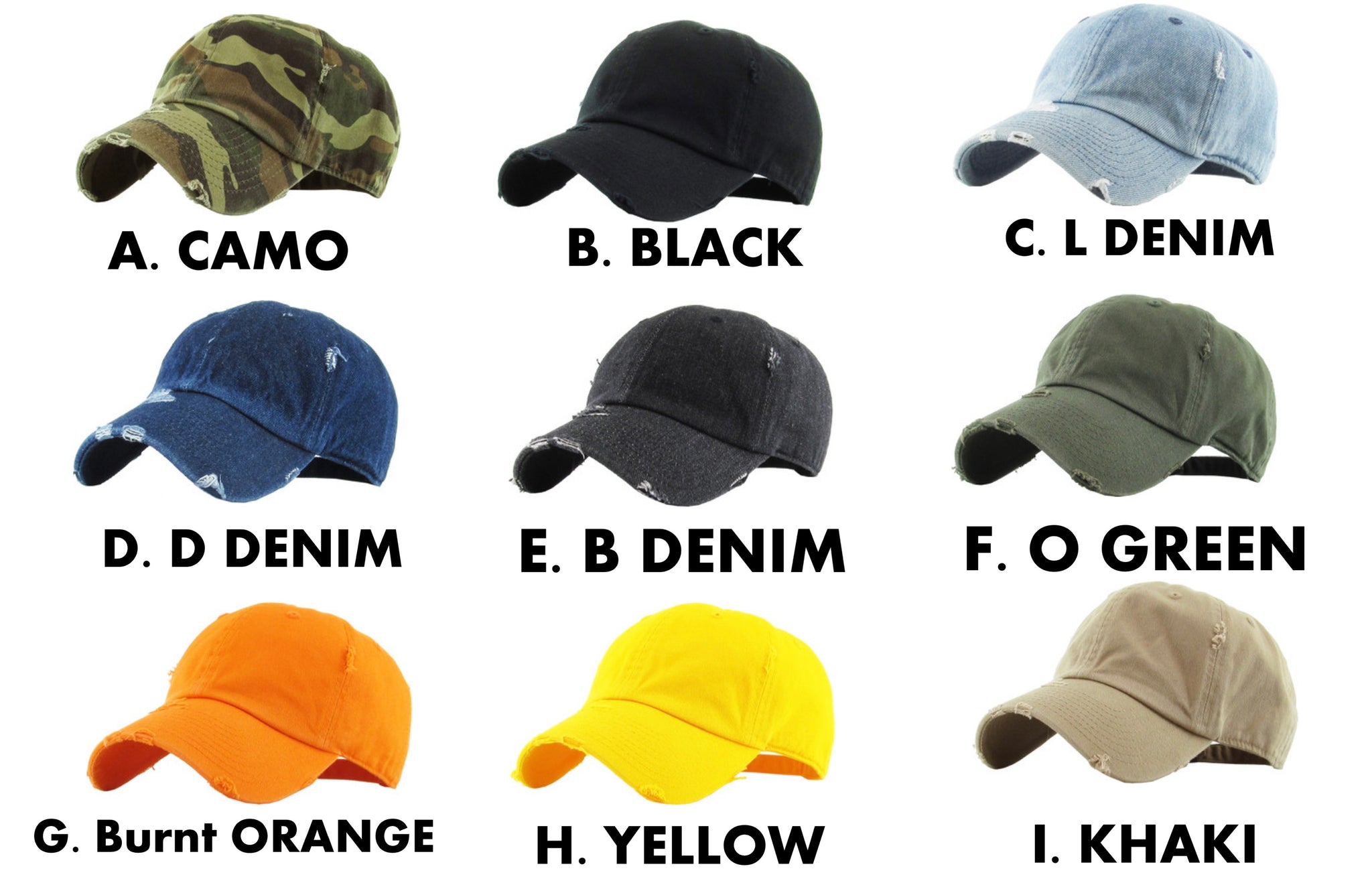 Blue Dad Hats - Pick Your Code